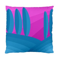 Pink And Blue Landscape Standard Cushion Case (two Sides)