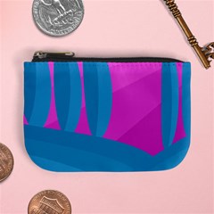 Pink And Blue Landscape Mini Coin Purses