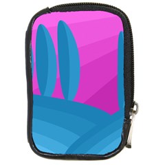 Pink And Blue Landscape Compact Camera Cases by Valentinaart