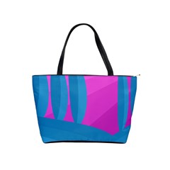 Pink And Blue Landscape Shoulder Handbags