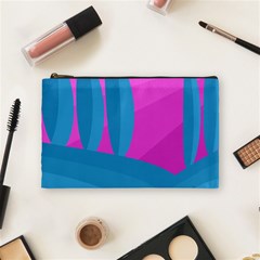 Pink And Blue Landscape Cosmetic Bag (medium) 