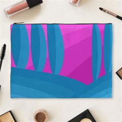 Pink And Blue Landscape Cosmetic Bag (xl)