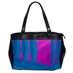 Pink And Blue Landscape Office Handbags