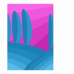 Pink And Blue Landscape Small Garden Flag (two Sides)