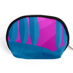 Pink And Blue Landscape Accessory Pouches (medium) 