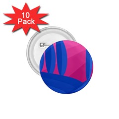 Magenta And Blue Landscape 1 75  Buttons (10 Pack)