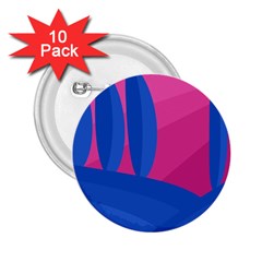 Magenta And Blue Landscape 2 25  Buttons (10 Pack) 