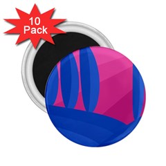 Magenta And Blue Landscape 2 25  Magnets (10 Pack) 