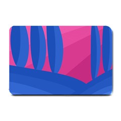 Magenta And Blue Landscape Small Doormat  by Valentinaart