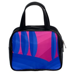 Magenta And Blue Landscape Classic Handbags (2 Sides) by Valentinaart