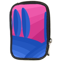 Magenta And Blue Landscape Compact Camera Cases by Valentinaart