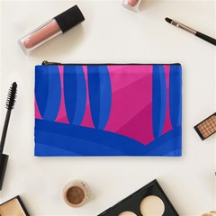 Magenta And Blue Landscape Cosmetic Bag (medium)  by Valentinaart