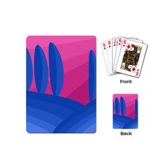 Magenta And Blue Landscape Playing Cards (mini) 