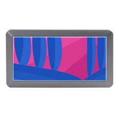 Magenta And Blue Landscape Memory Card Reader (mini) by Valentinaart