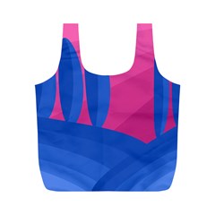 Magenta And Blue Landscape Full Print Recycle Bags (m) 