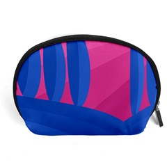 Magenta And Blue Landscape Accessory Pouches (large) 