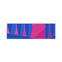 Magenta And Blue Landscape Satin Scarf (oblong)