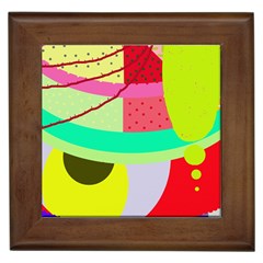 Colorful Abstraction By Moma Framed Tiles by Valentinaart