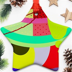 Colorful Abstraction By Moma Ornament (star) 