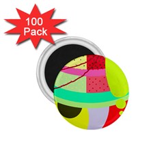 Colorful Abstraction By Moma 1 75  Magnets (100 Pack) 