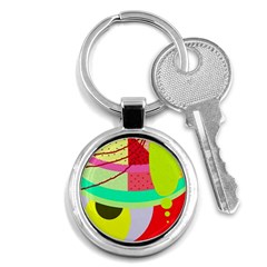 Colorful Abstraction By Moma Key Chains (round) 