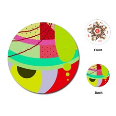 Colorful Abstraction By Moma Playing Cards (round) 