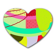 Colorful Abstraction By Moma Heart Mousepads by Valentinaart