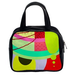 Colorful Abstraction By Moma Classic Handbags (2 Sides)