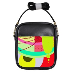 Colorful Abstraction By Moma Girls Sling Bags