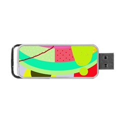 Colorful Abstraction By Moma Portable Usb Flash (one Side) by Valentinaart