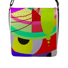 Colorful Abstraction By Moma Flap Messenger Bag (l) 