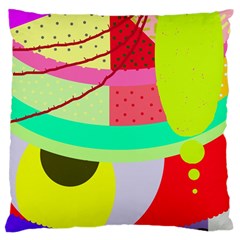 Colorful Abstraction By Moma Standard Flano Cushion Case (one Side) by Valentinaart