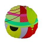 Colorful abstraction by Moma Standard 15  Premium Flano Round Cushions Front