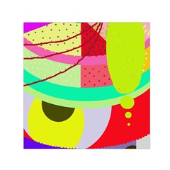 Colorful Abstraction By Moma Small Satin Scarf (square)