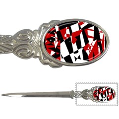 Red, Black And White Chaos Letter Openers