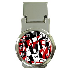 Red, Black And White Chaos Money Clip Watches