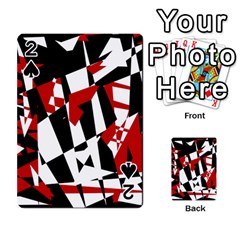 Red, Black And White Chaos Playing Cards 54 Designs  by Valentinaart