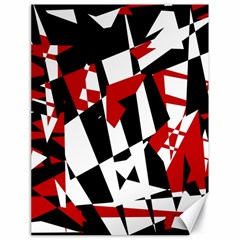 Red, Black And White Chaos Canvas 18  X 24  