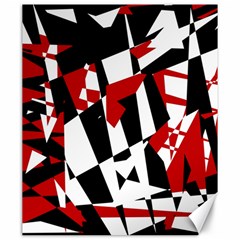 Red, Black And White Chaos Canvas 20  X 24  