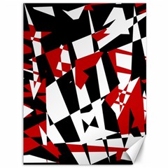 Red, Black And White Chaos Canvas 36  X 48  