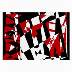 Red, Black And White Chaos Large Glasses Cloth