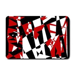 Red, Black And White Chaos Small Doormat 