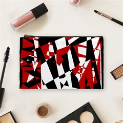 Red, Black And White Chaos Cosmetic Bag (medium) 