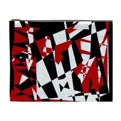 Red, Black And White Chaos Cosmetic Bag (xl) by Valentinaart