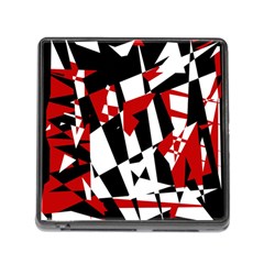 Red, Black And White Chaos Memory Card Reader (square) by Valentinaart