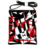 Red, black and white chaos Shoulder Sling Bags Front