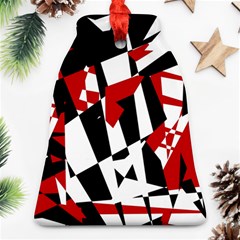 Red, Black And White Chaos Bell Ornament (2 Sides)