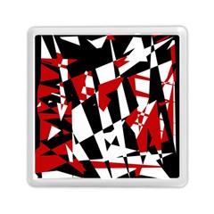 Red, Black And White Chaos Memory Card Reader (square)  by Valentinaart