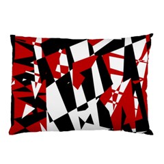 Red, Black And White Chaos Pillow Case (two Sides)