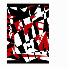 Red, Black And White Chaos Large Garden Flag (two Sides) by Valentinaart